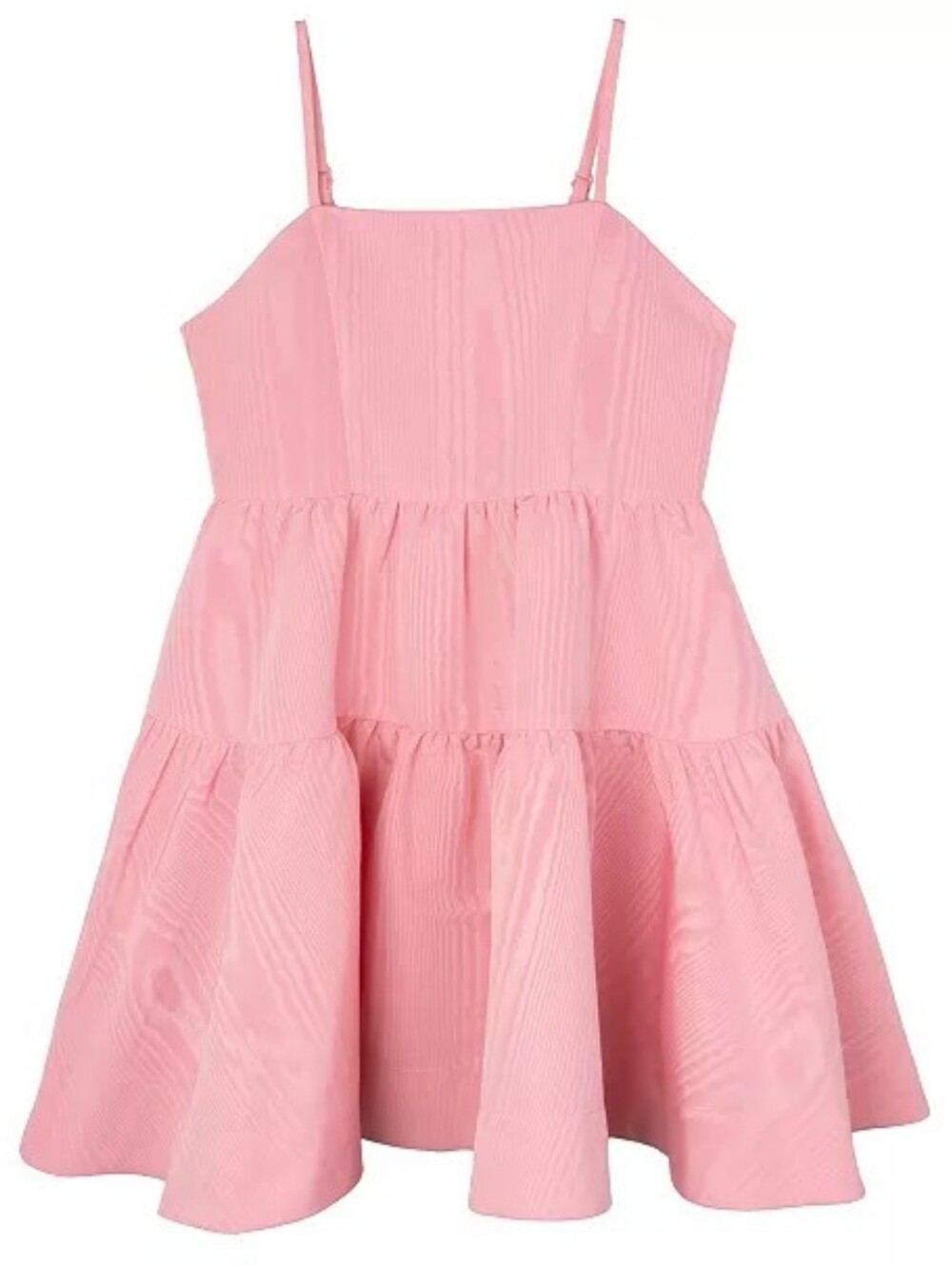 Rare Editions Pink Tiered Spaghetti-Strap Dress
